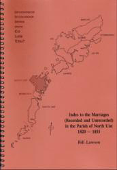 Index to the Marriages (Recorded and Unrecorded) in the Parish of North Uist 1820-1855